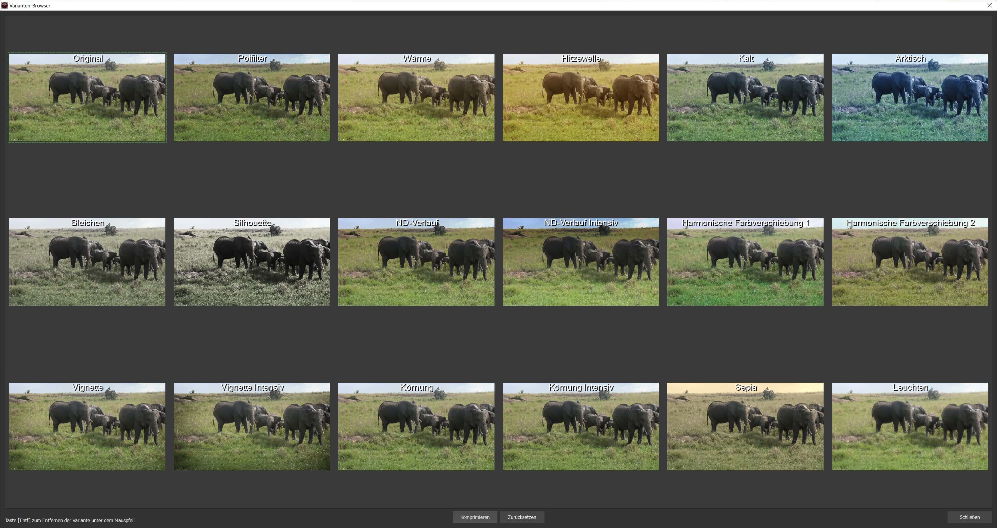 Ashampoo® SHARPEN Video #3 - Variant Browser